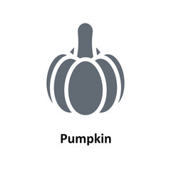 Pumpkin Vector   Solid Icons. Simple stock illustration stock