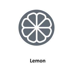 Lemon  Vector   Solid Icons. Simple stock illustration stock