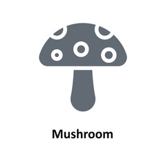 Mushroom Vector   Solid Icons. Simple stock illustration stock