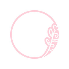 pastel floral circle frame
