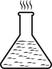 illustration of a flask with liquid