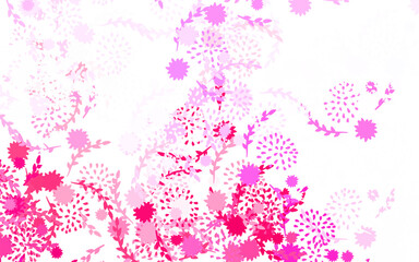 Obraz na płótnie Canvas Light Pink vector elegant template with flowers, roses.