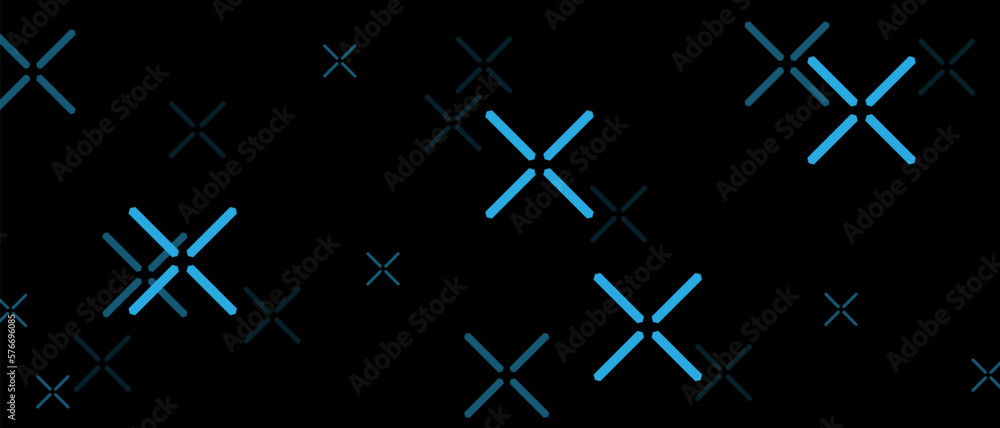 Poster abstract horizontal background with blue crosses pattern. modern technology background. vector eps 1