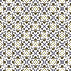 Vector pixel oriental pattern made of small squares on a white background. Mosaic, background, embroidery, wallpaper, kaleidoscope, mandala. 