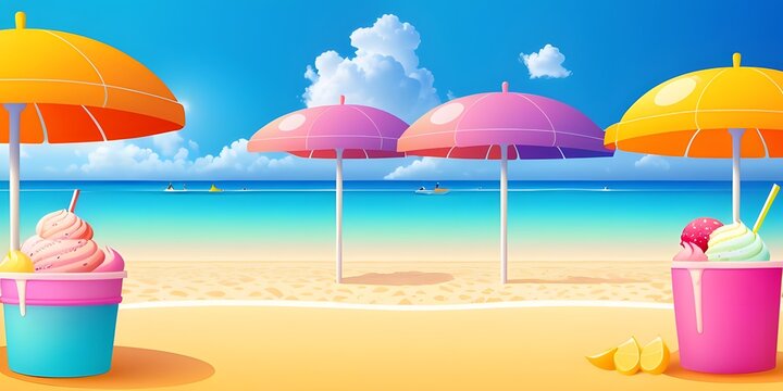 Umbrellas on the Beach