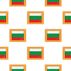 Pattern cookie with flag country Bulgaria in tasty biscuit