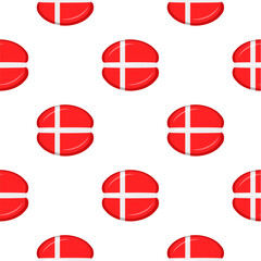 Pattern cookie with flag country Denmark in tasty biscuit