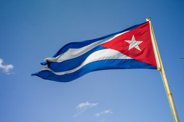 a Cuban-flagged landscape