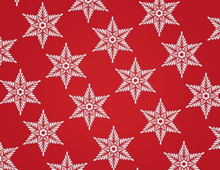 Naklejka na ściany i meble Christmas snowflake colored pattern background.