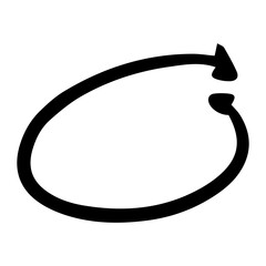 doodle circle arrow frame
