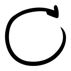 doodle circle arrow frame
