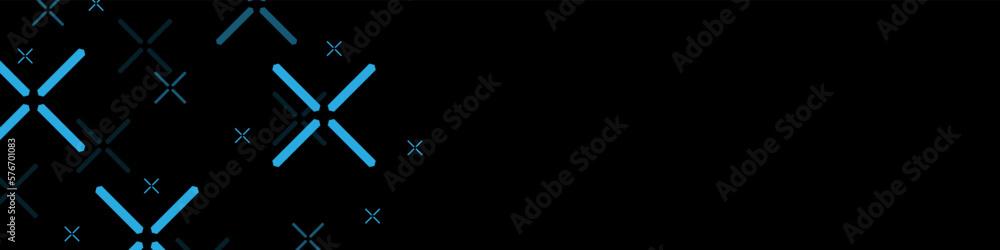 Poster abstract horizontal background with blue crosses pattern. modern technology background. vector eps 1