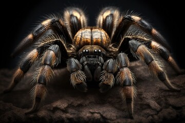 Illustration Hameriiseen Tarantula Species Black