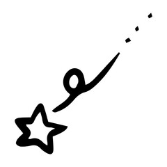 doodle falling star
