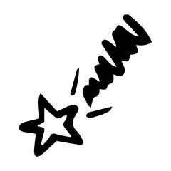 doodle falling star

