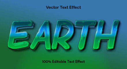 Earth editable text effect vector.eps
