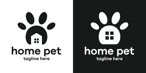 animal pet and home logo vector illustration