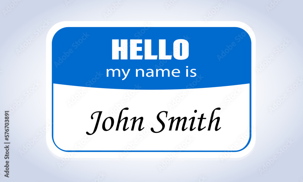 Aufkleber vector modern badge hello my name tag template vector graphics eps10