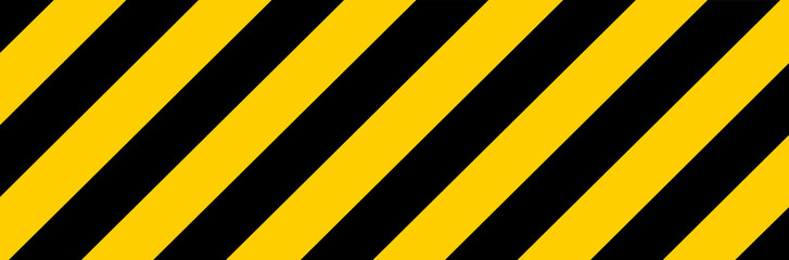 Black and Yellow Diagonal Security Stripes Pattern  Vector Image.