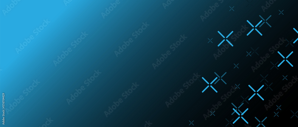 Aufkleber abstract horizontal background with blue crosses pattern. modern technology background. vector eps 1