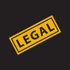 Legal stamp icon vector logo design template