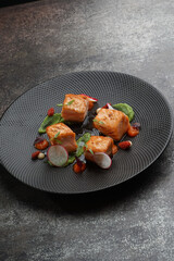 grilled salmon with vegetables