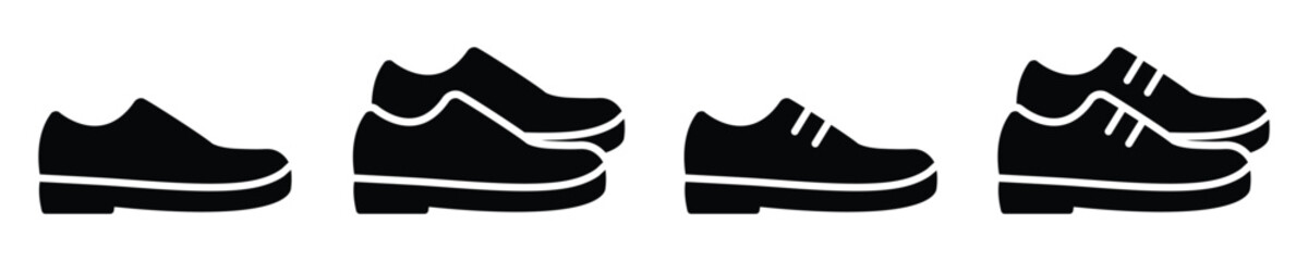Shoes set icon. Leather shoe icon, vector illustration - obrazy, fototapety, plakaty