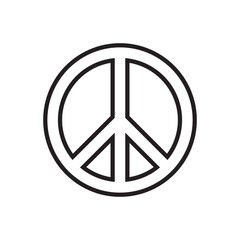 Vector international symbol of peace disarmament anti war movement. Graphic design elements and logo template for web and print.
