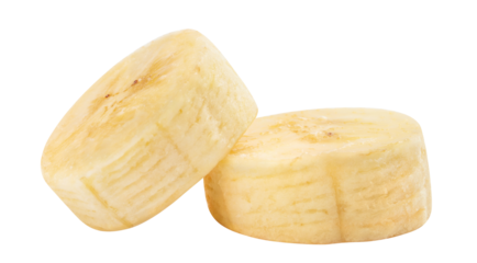 Delicious banana slices cut out