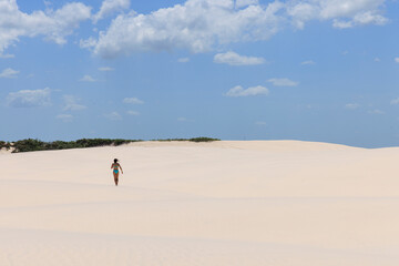 Paisagem do parque nacional dos Len&ccedil;&oacute;is Maranhenses, com suas belas lagoas e dunas