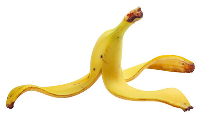 Banana peel cut out - obrazy, fototapety, plakaty