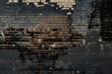 Grunge black brick background