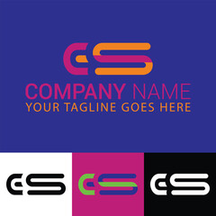 ES letter logo design templates. For any institute or company whose start letter is E and S. ES Letter clean minimal and eyecatching logo