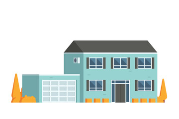 Vector element of Houses exterior buildings flat design style for city illustration