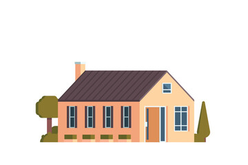 Vector element of Houses exterior buildings flat design style for city illustration