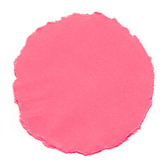 Ripped paper circle - pink