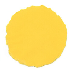 Ripped paper circle - yellow