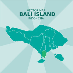 THE MAP OF BALI ISLAND