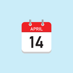April 14 Concept Design. Vector Illustration.