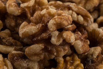 Walnut nut closeup