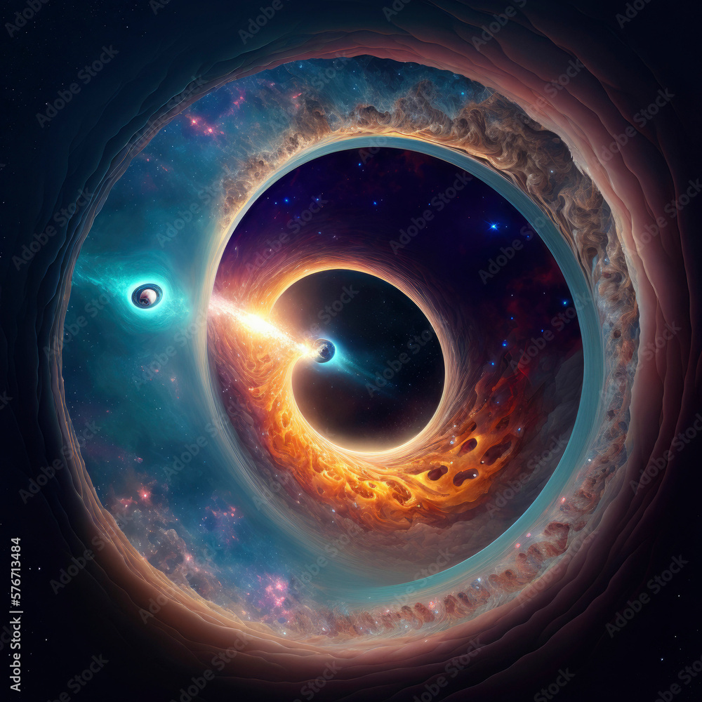 Poster black hole in space ,made with generative ai
