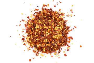 Pile of a crushed red pepper