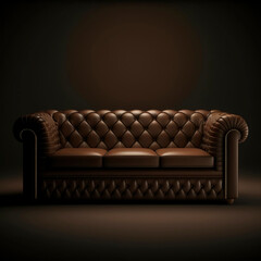Minimalist illustration of a single sofa ,made with Generative AI