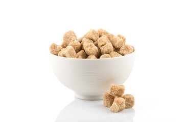 Brown cane sugar cubes