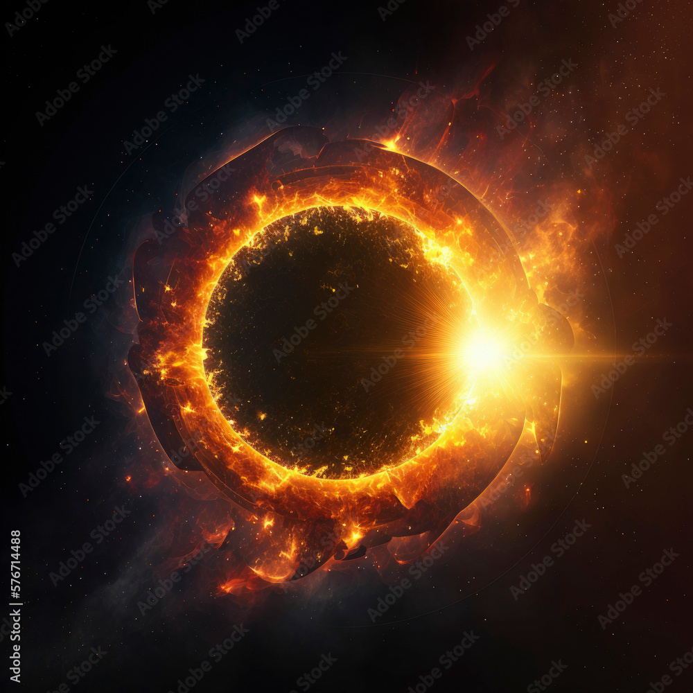 Poster black hole in space ,made with generative ai