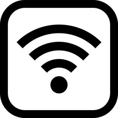シンプルなWi-Fiのアイコン（黒）