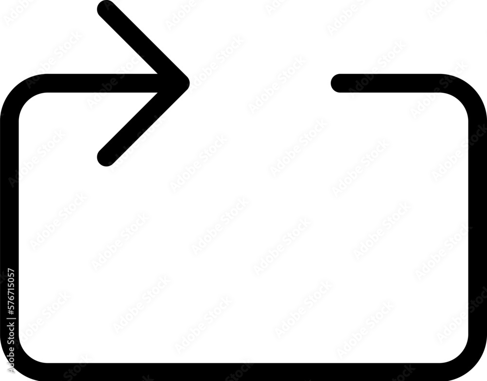 Poster arrow, loop icon. simple thin line, outline vector of arrows icons for ui and ux, website or mobile 