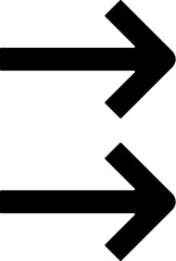Two arrows to the right vector icon