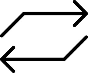 arrow icon. Simple thin line, outline vector of Arrows icons for UI and UX, website or mobile application on white background