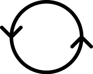 arrow icon. Simple thin line, outline vector of Arrows icons for UI and UX, website or mobile application on white background